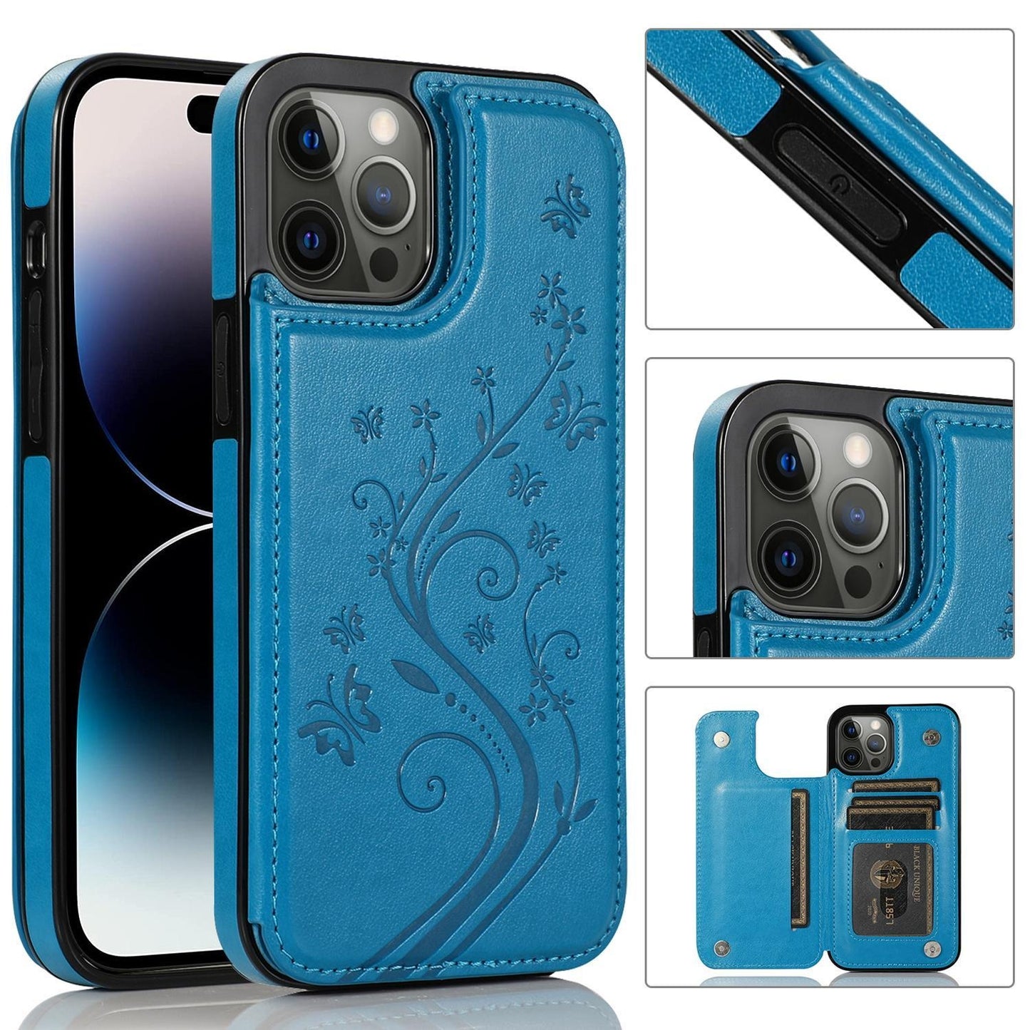 Butterfly Floral Embossed Pattern
