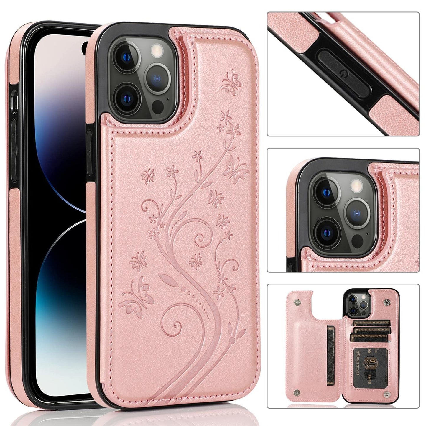 Butterfly Floral Embossed Pattern
