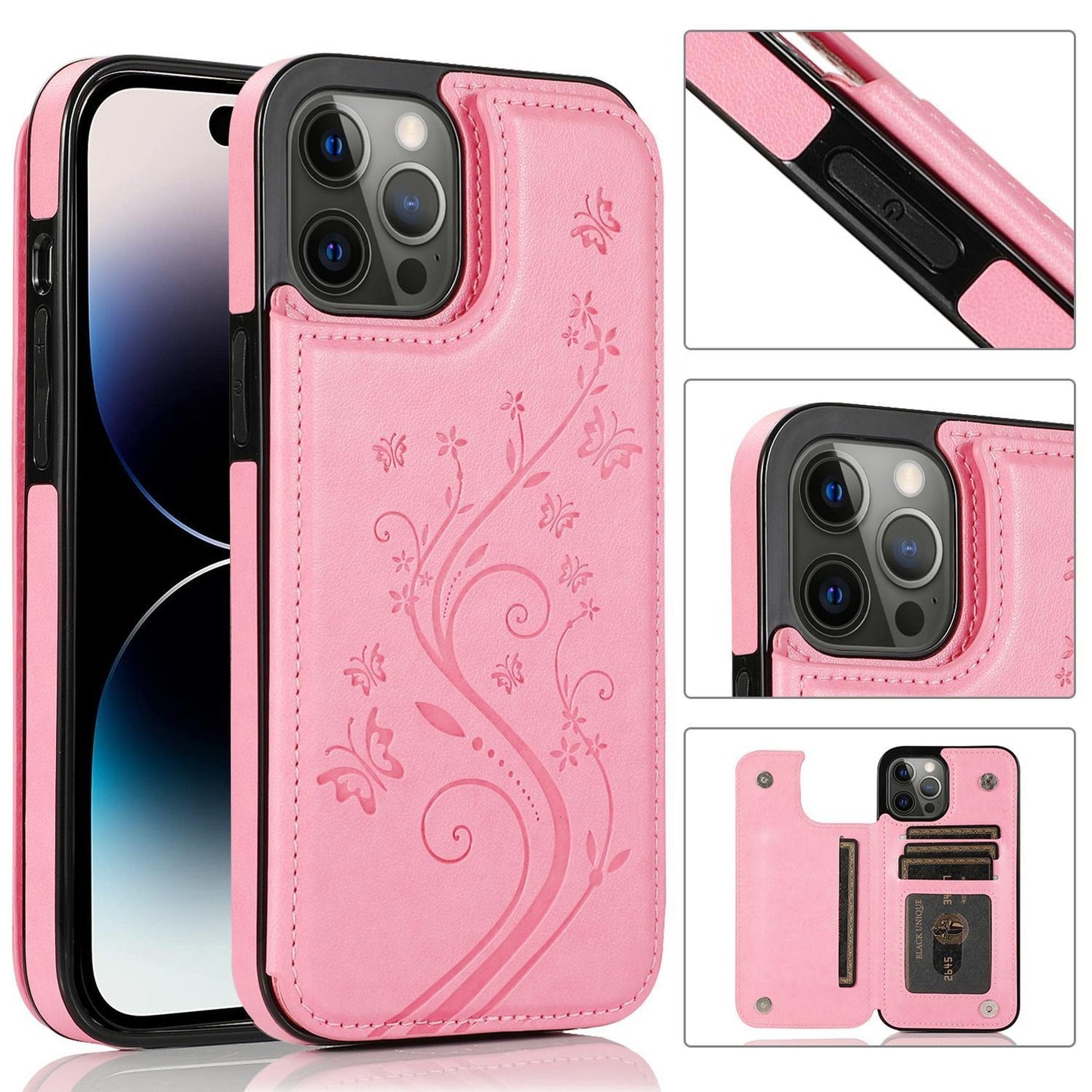 Butterfly Floral Embossed Pattern