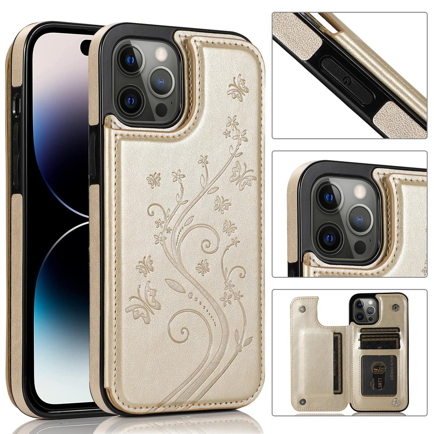 Butterfly Floral Embossed Pattern